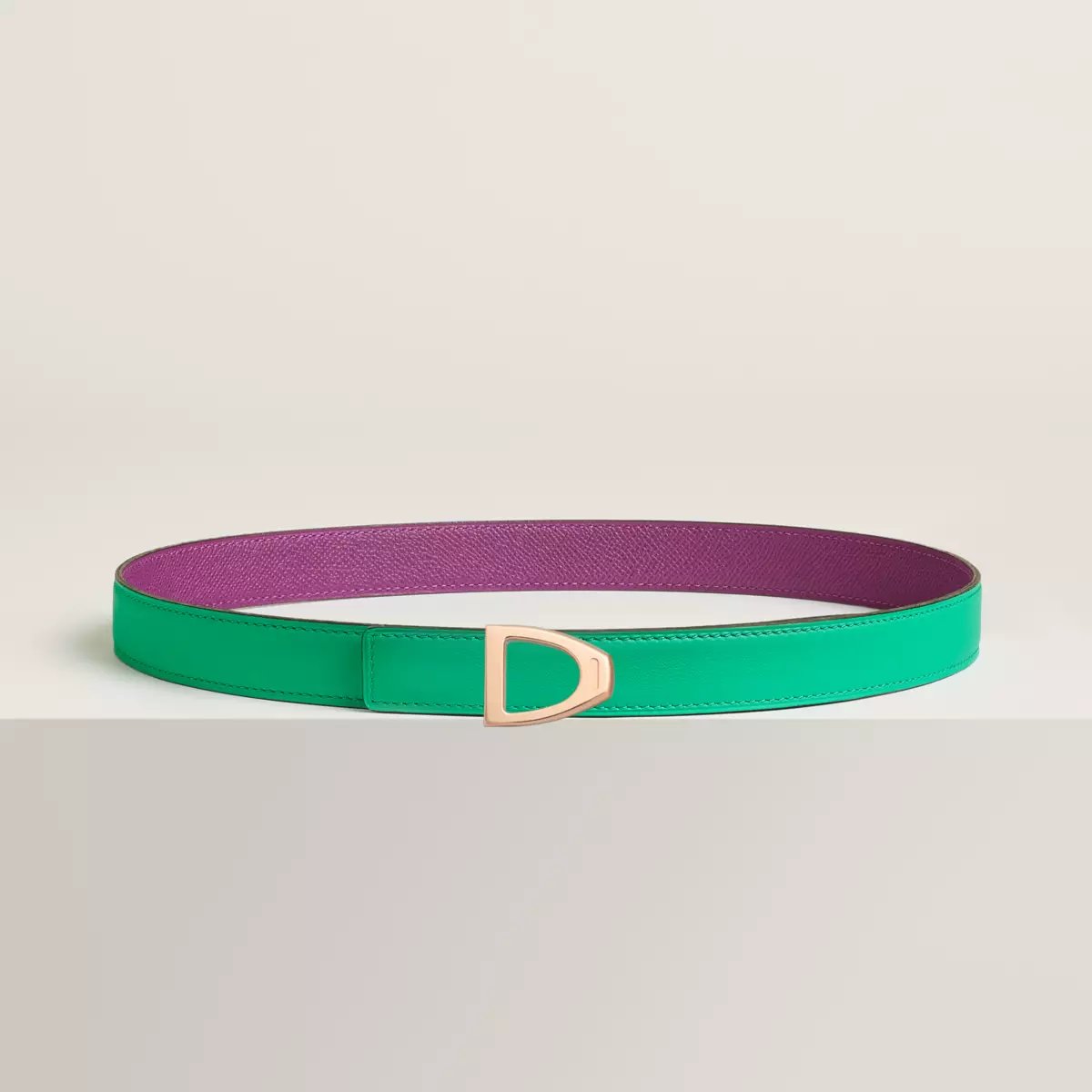 Boucle de ceinture Cavalière & Cuir de ceinture réversible 24 mm