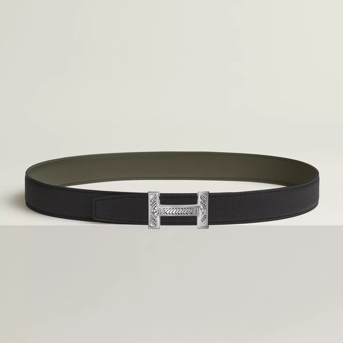 Quizz Touareg Belt Buckle & Reversible Leather Strap 32 MM
