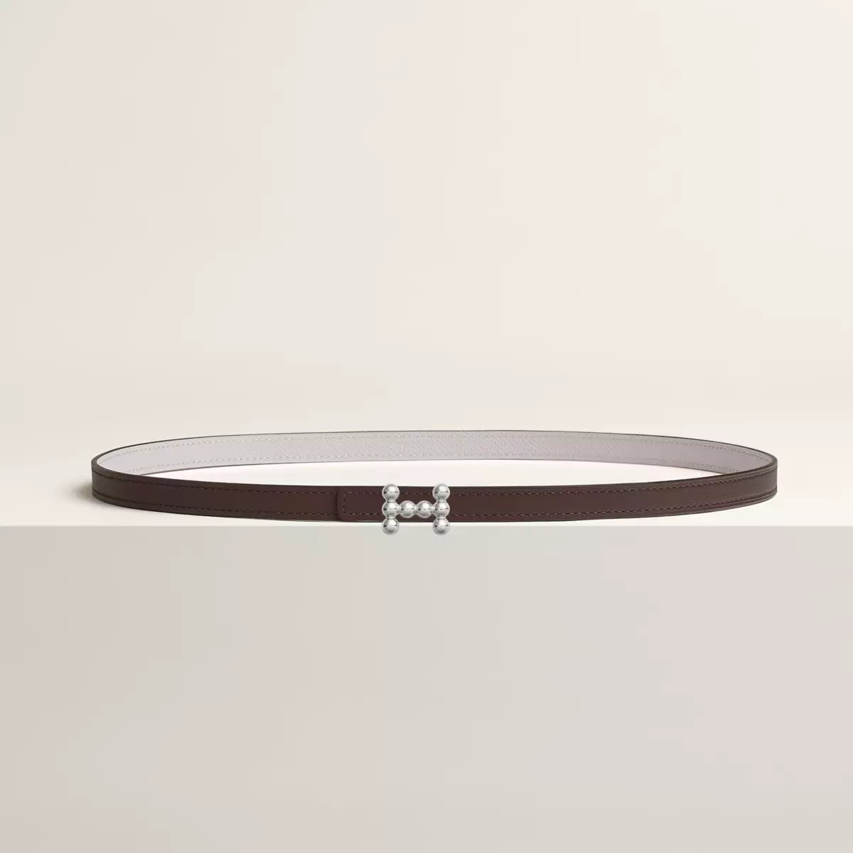 Bubble belt buckle & Reversible leather strap 13 mm