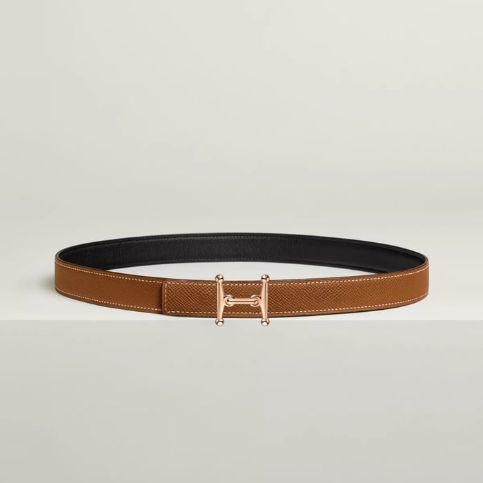 Mors H Belt Buckle & Reversible Leather Strap 24 MM