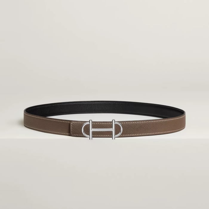 Gamma Belt Buckle & Reversible Leather Strap 24 MM