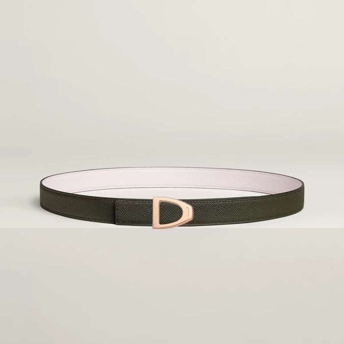 Cavaliere 벨트 버클 & 리버서블 가죽 스트랩 24mm