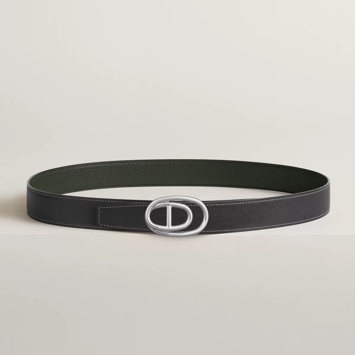 Odyssee belt buckle & Reversible leather strap 32 mm
