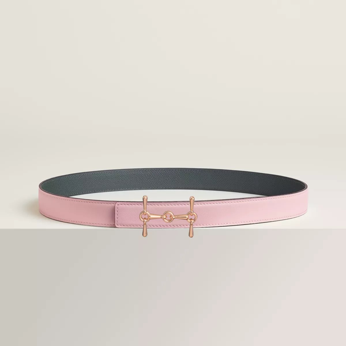 Boucle de ceinture H Equestre & Cuir de ceinture réversible 24 mm