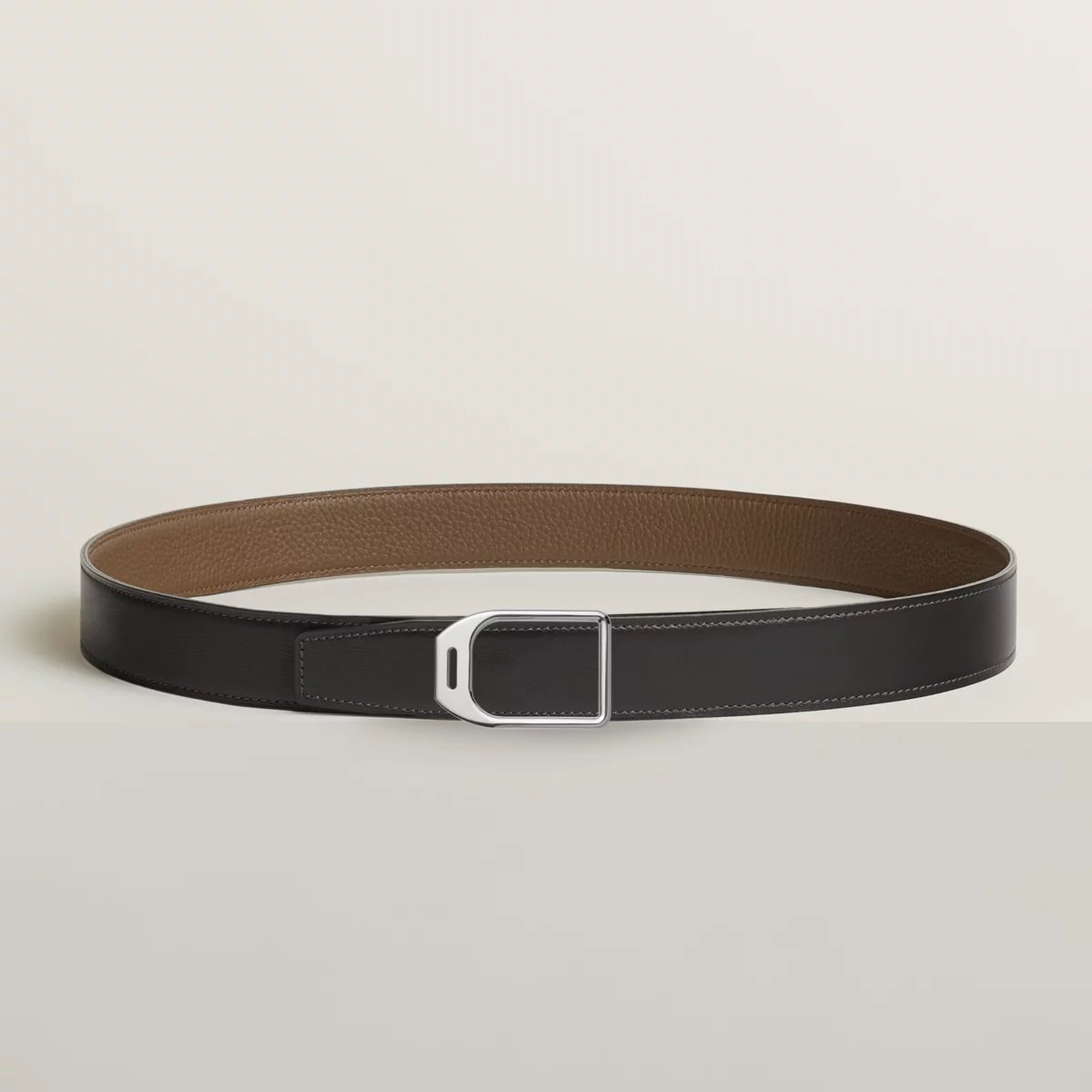 Boucle de ceinture Jockey & Cuir de ceinture réversible 32 mm