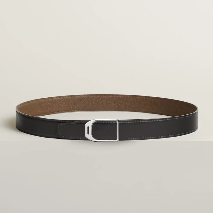 Boucle de ceinture Jockey & Cuir de ceinture réversible 32 mm