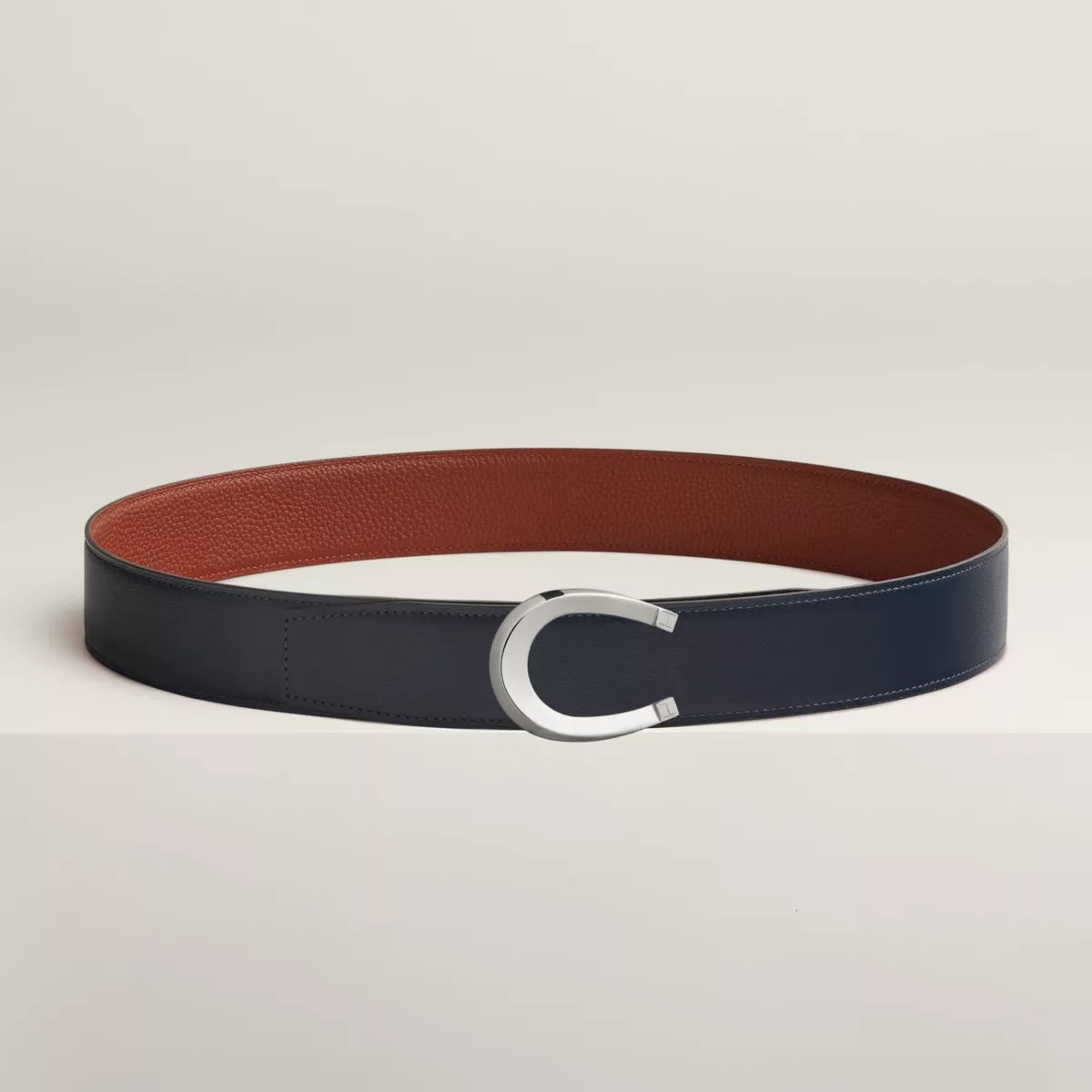 Luck belt buckle & Reversible leather strap 38 mm