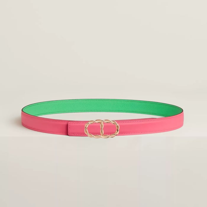 Maillon Torsade 벨트 버클 & 리버서블 가죽 스트랩 24mm