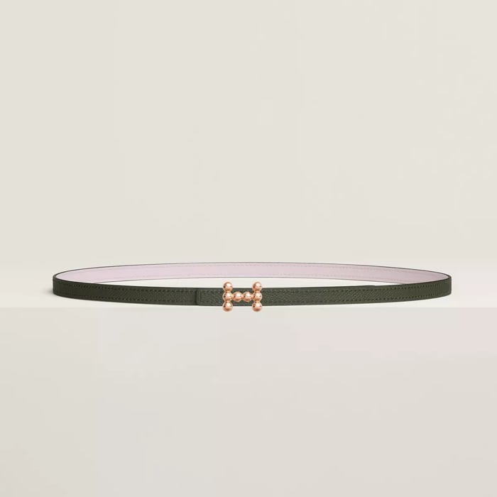 Bubble Belt Buckle & Reversible Leather Strap 13 MM