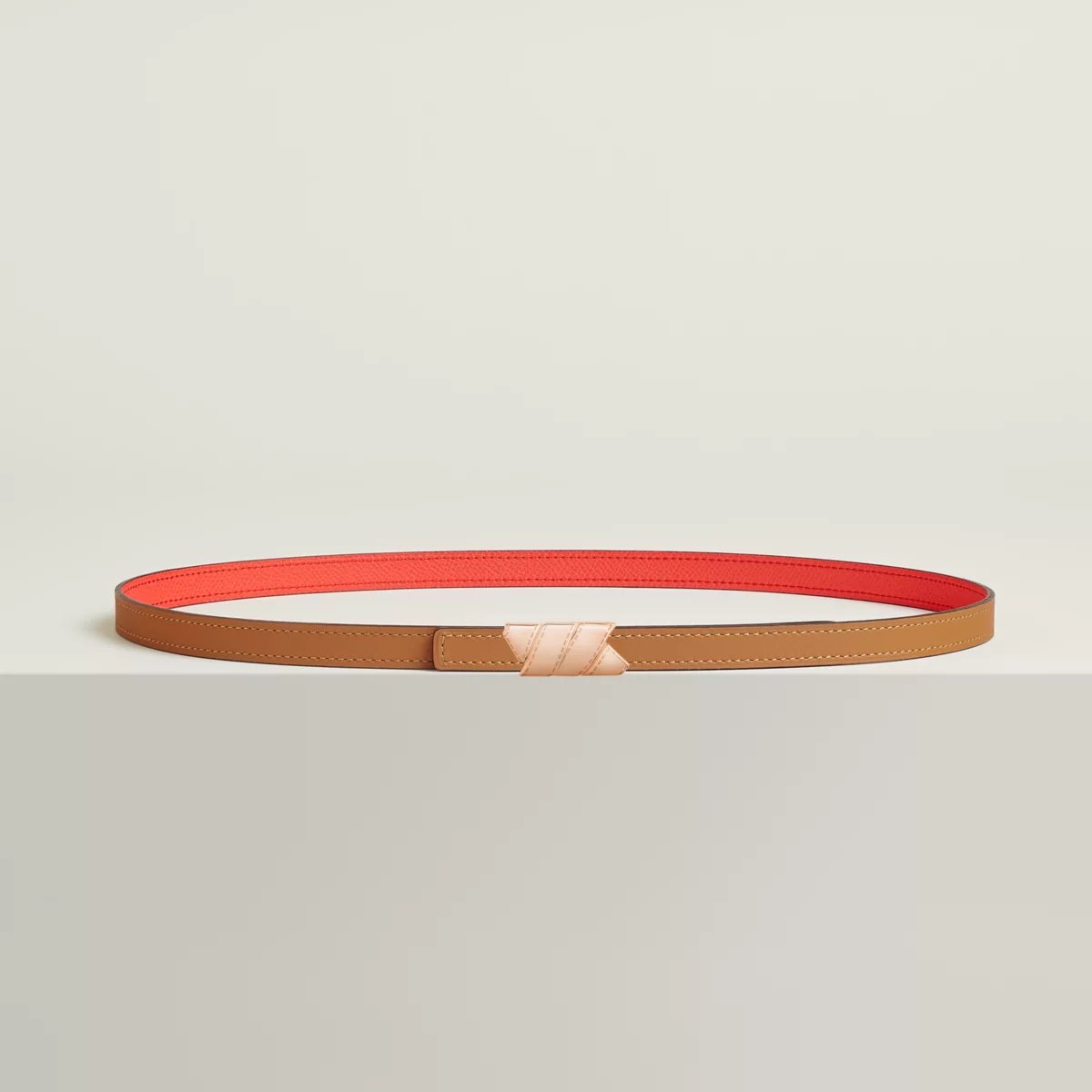 Ruban belt buckle & Reversible leather strap 13 mm