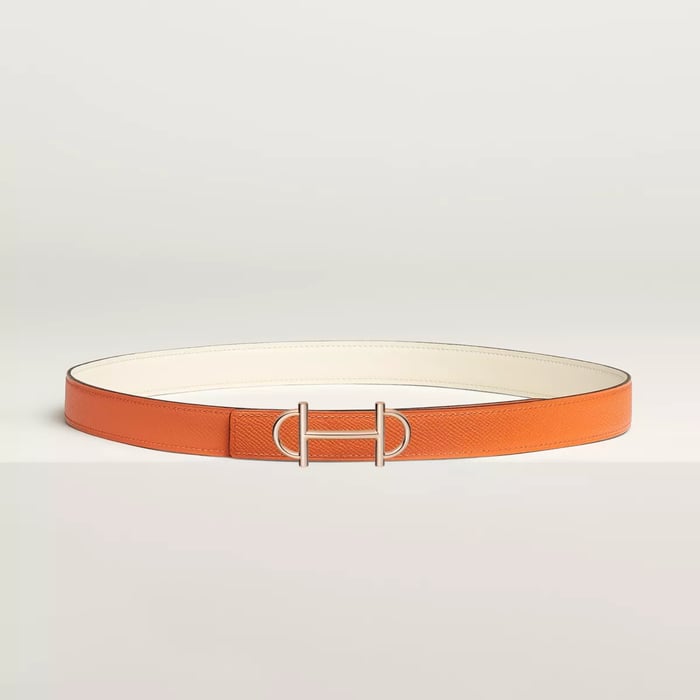 Gamma Belt Buckle & Reversible Leather Strap 24 MM