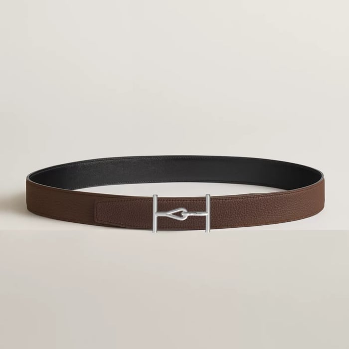 Jumbo Belt Buckle & Reversible Leather Strap 32 MM