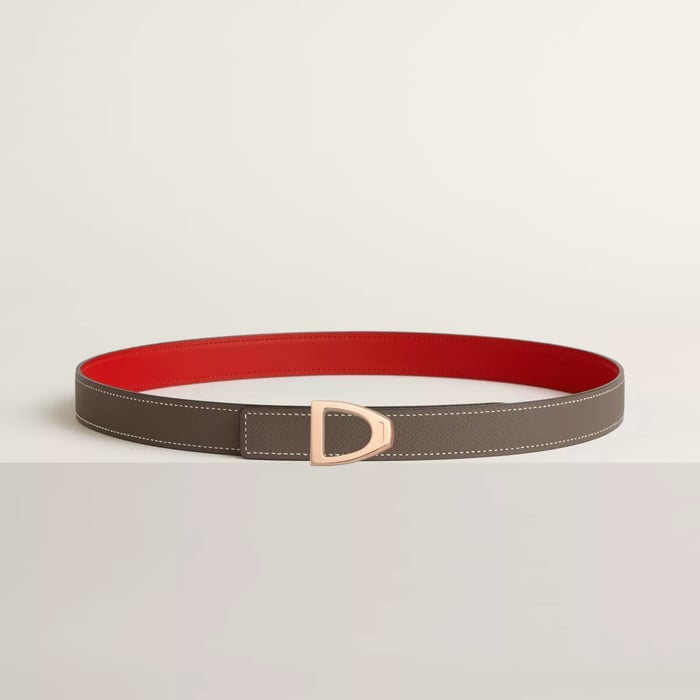 Cavaliere Belt Buckle & Reversible Leather Strap 24 MM