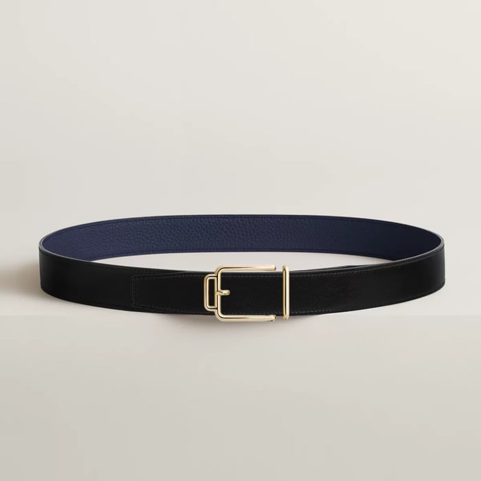Volte-face Reversible Belt Buckle & Reversible Leather Strap 32 MM
