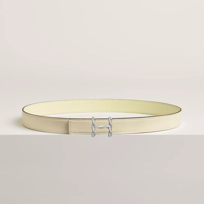H Torsade Belt Buckle & Reversible Leather Strap 24 MM