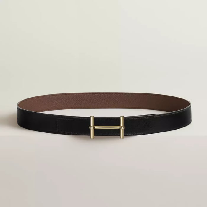 H d'Ancre 벨트 버클 & 리버서블 가죽 스트랩 32mm