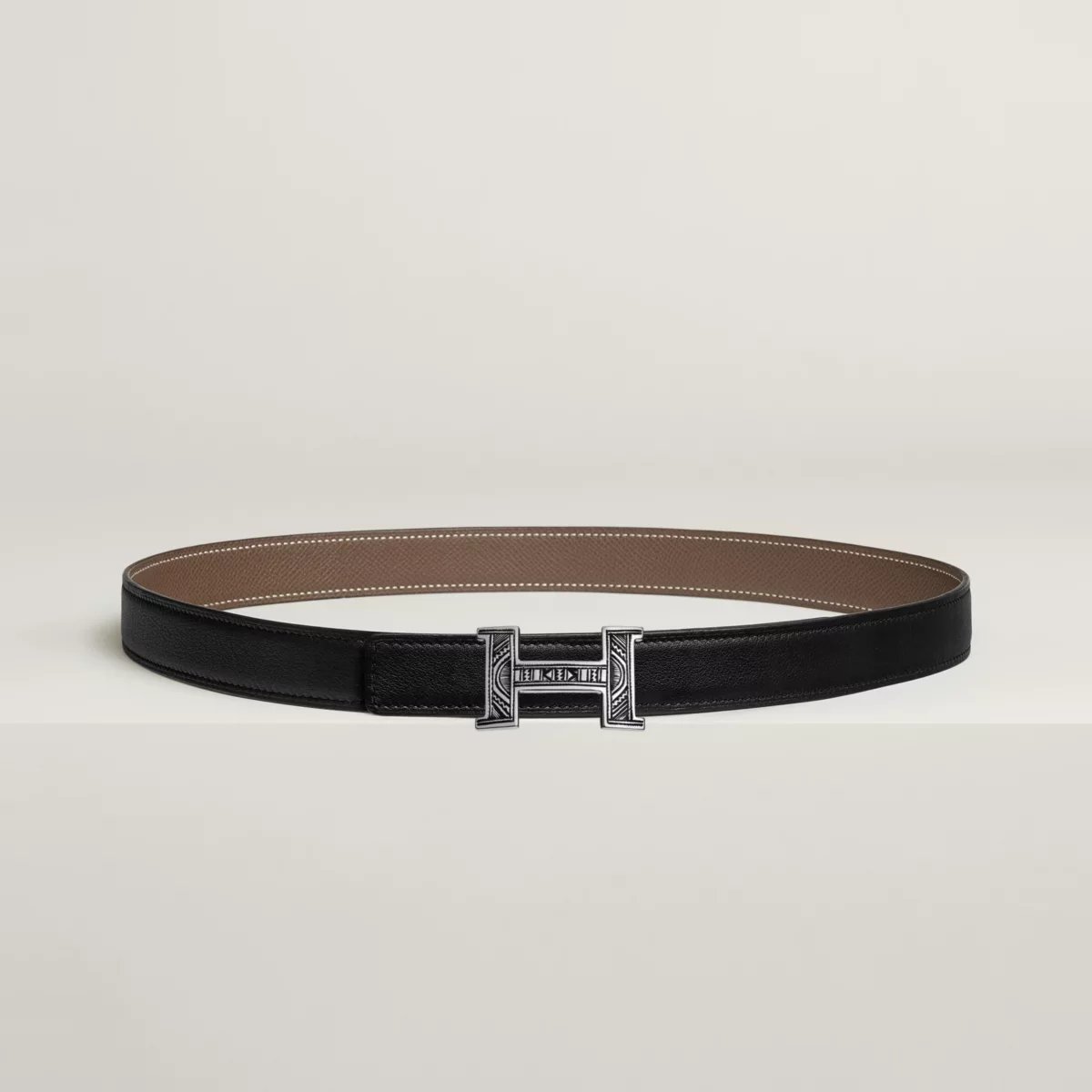 Mini Constance Touareg belt buckle & Reversible leather strap 24 mm