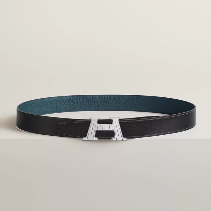 H Take Off Belt Buckle & Reversible Leather Strap 32 MM