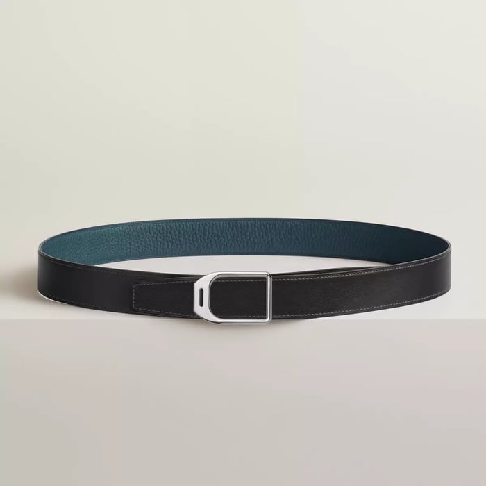 Jockey Belt Buckle & Reversible Leather Strap 32 MM