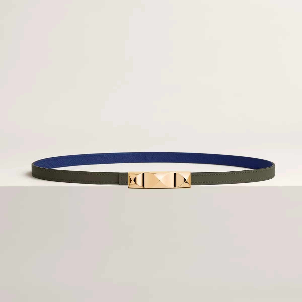 Infini belt buckle & Reversible leather strap 13 mm