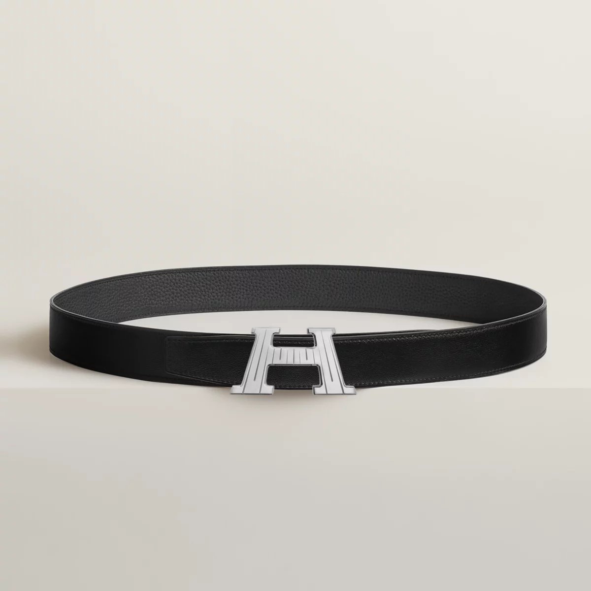 H Take Off belt buckle & Reversible leather strap 32 mm