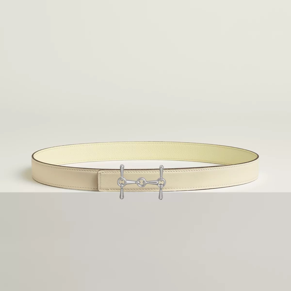 H Equestre belt buckle & Reversible leather strap 24 mm