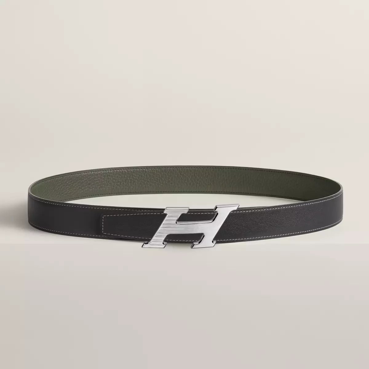 H Speed belt buckle & Reversible leather strap 32 mm