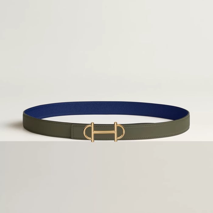 Gamma belt buckle & Reversible leather strap 24 mm