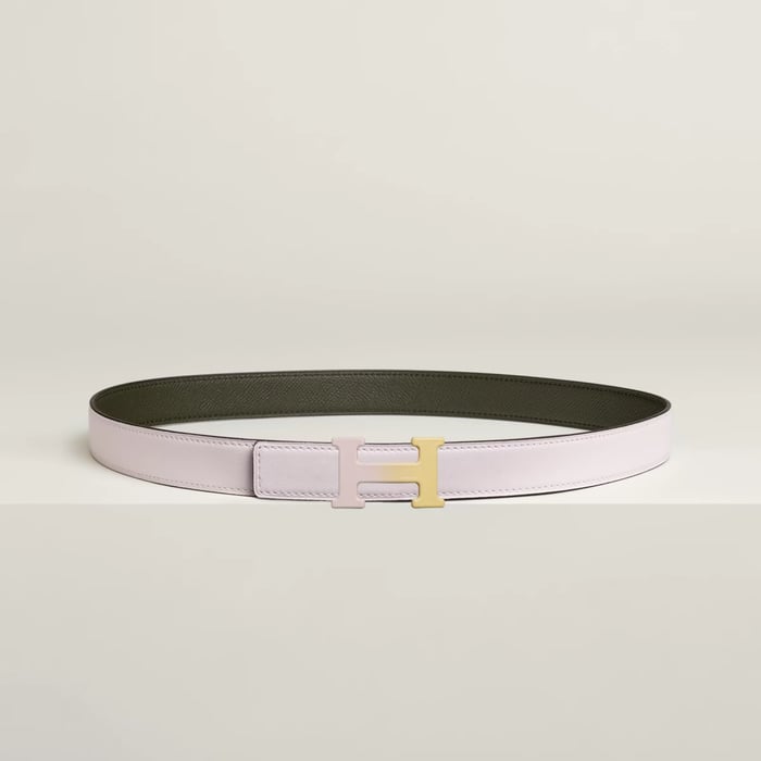 H Email Fusion belt buckle & Reversible leather strap 24 mm