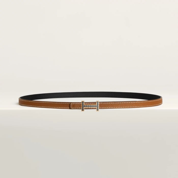 Focus Medor Laquee Belt Buckle & Reversible Leather Strap 13 MM