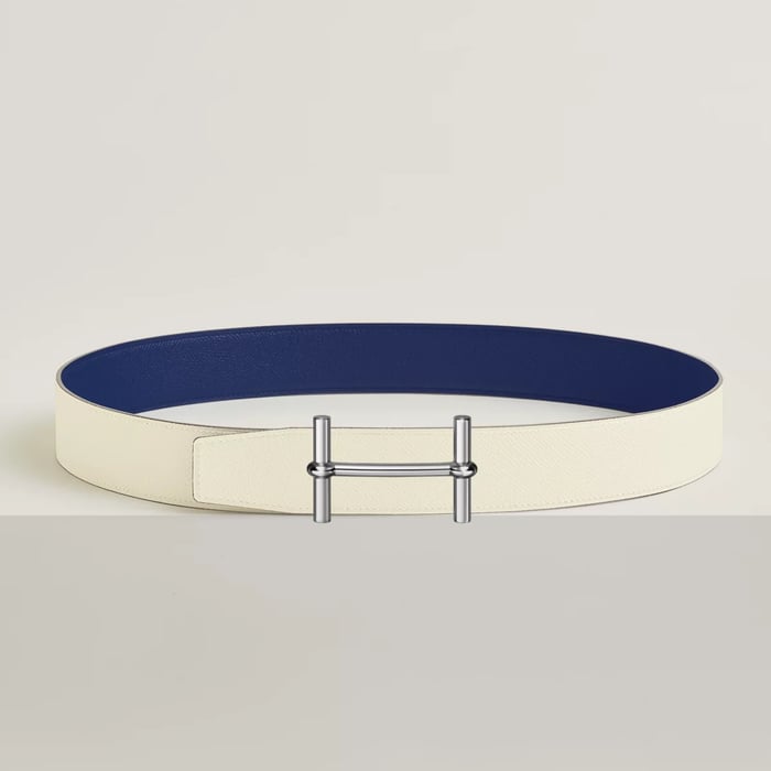 H d'Ancre Belt Buckle & Reversible Leather Strap 38 MM