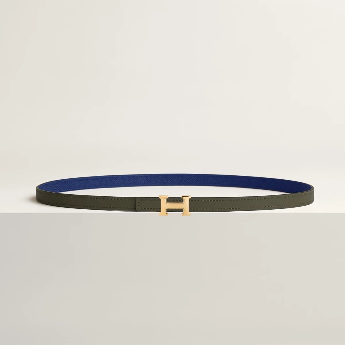 Mini 5382 belt buckle & Reversible leather strap 13 mm