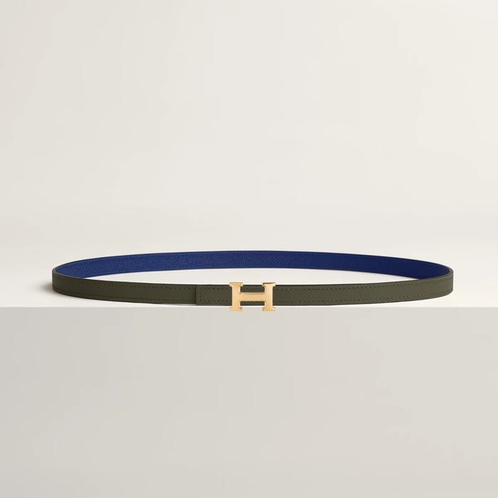 Mini 5382 belt buckle & Reversible leather strap 13 mm