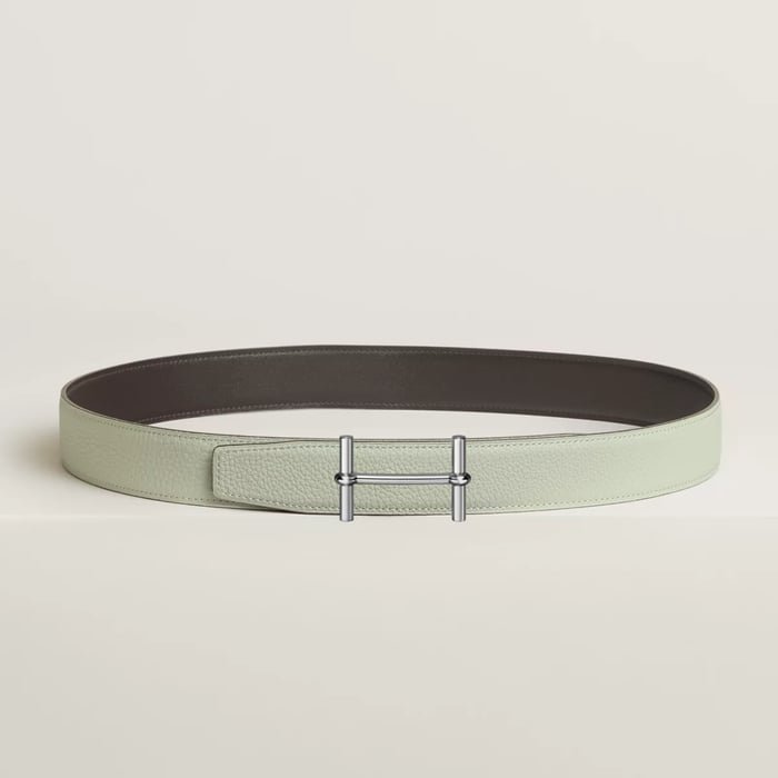 H d'Ancre Belt Buckle & Reversible Leather Strap 32 MM
