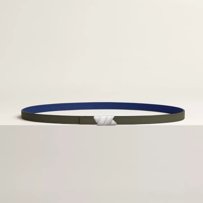 Ruban belt buckle & Reversible leather strap 13 mm