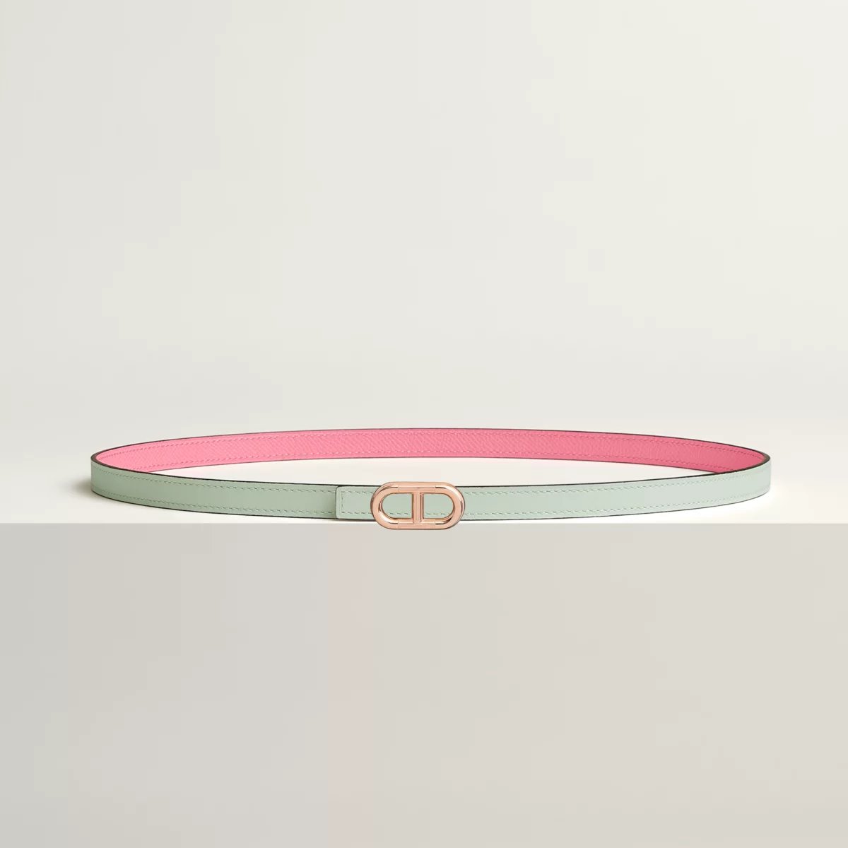 Maillon H belt buckle & Reversible leather strap 13 mm