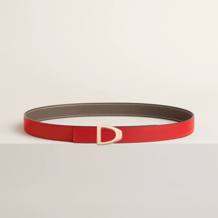 Cavaliere Belt Buckle & Reversible Leather Strap 24 MM