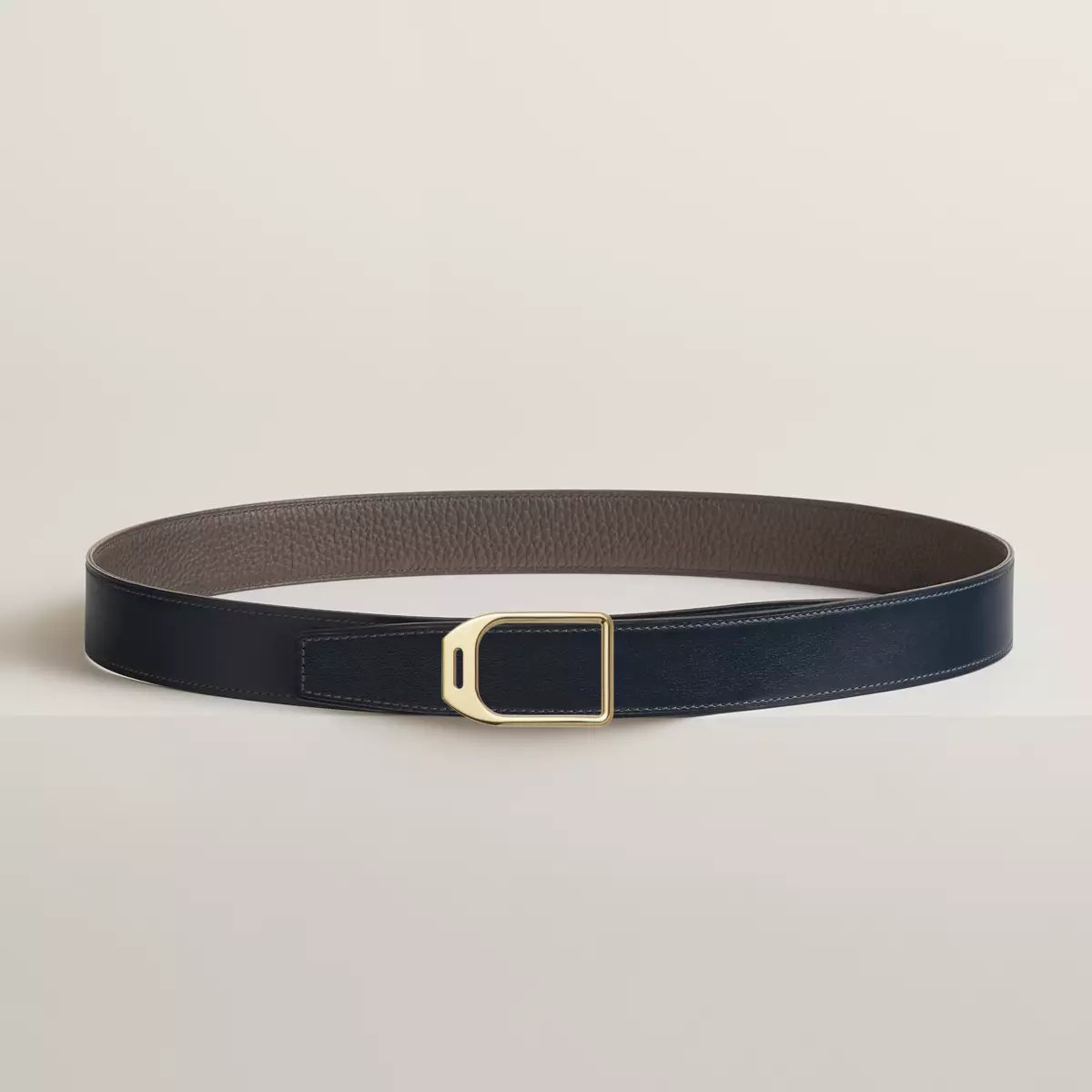 Boucle de ceinture Jockey & Cuir de ceinture réversible 32 mm