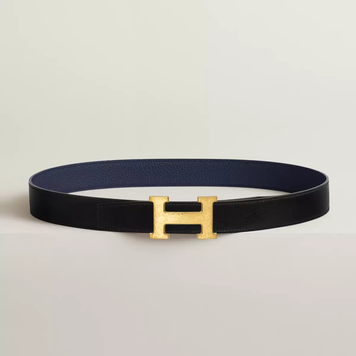 H Martelee belt buckle & Reversible leather strap 32 mm
