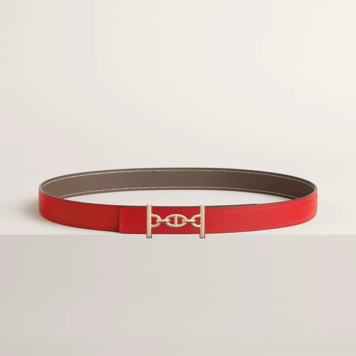 Boucle de ceinture Lagune & Cuir de ceinture réversible 24 mm