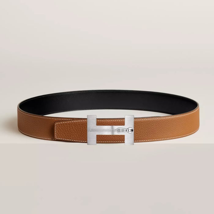 Quizz Ferme-tout Belt Buckle & Reversible Leather Strap 38 MM