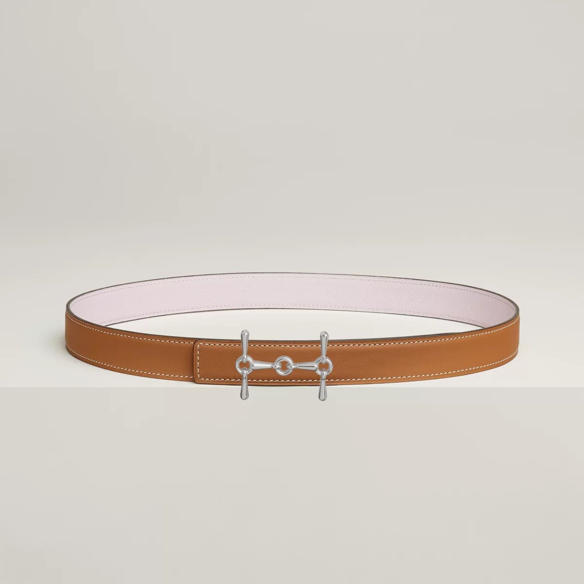 Boucle de ceinture H Equestre & Cuir de ceinture réversible 24 mm