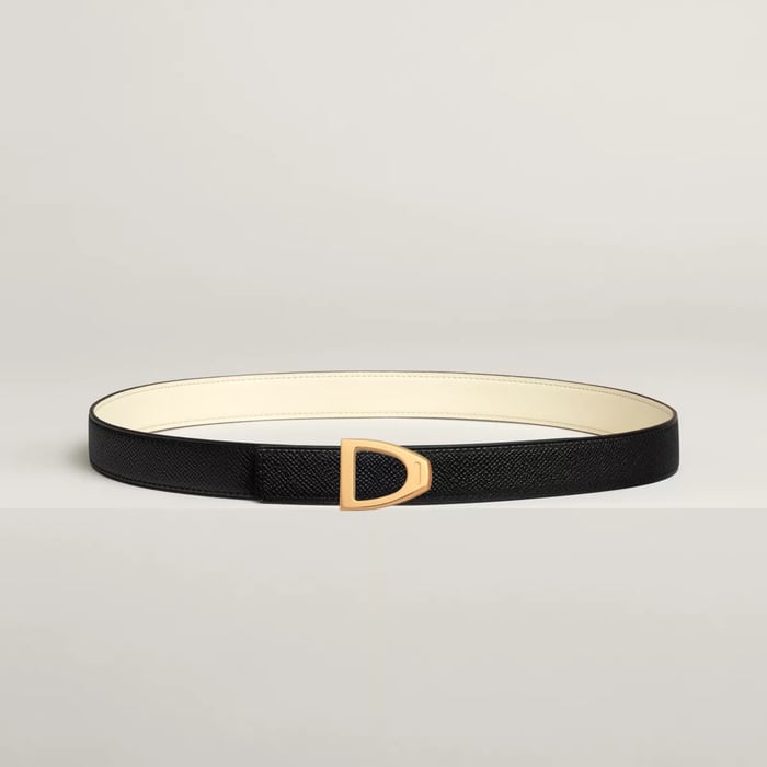 Cavaliere belt buckle & Reversible leather strap 24 mm