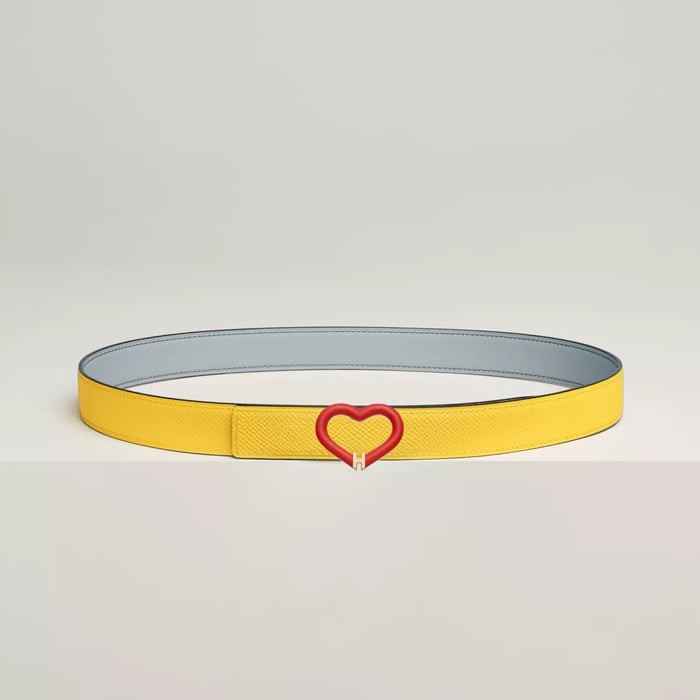 Plein Coeur Belt Buckle & Reversible Leather Strap 24 MM