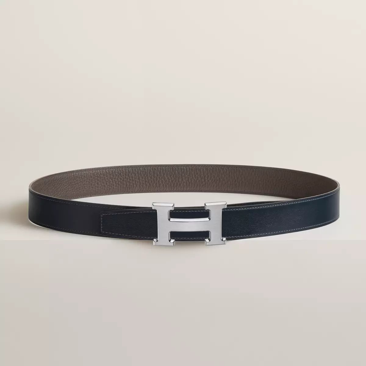 H belt buckle & Reversible leather strap 32 mm