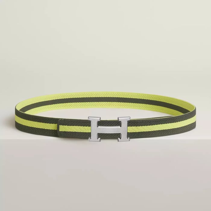 Boucle de ceinture H Guillochée & Bande de ceinture Team 32 mm