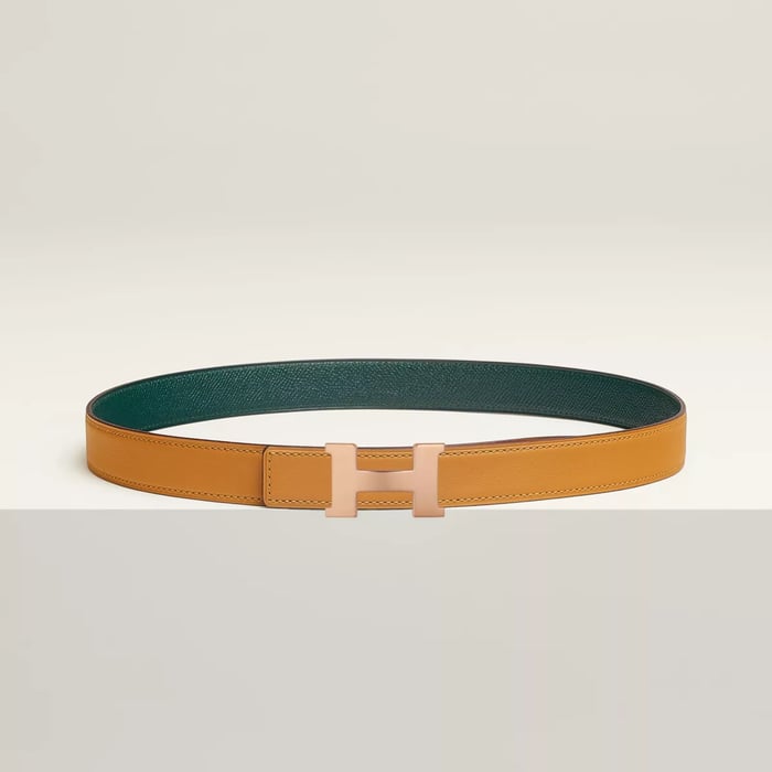 Mini Constance belt buckle & Reversible leather strap 24 mm