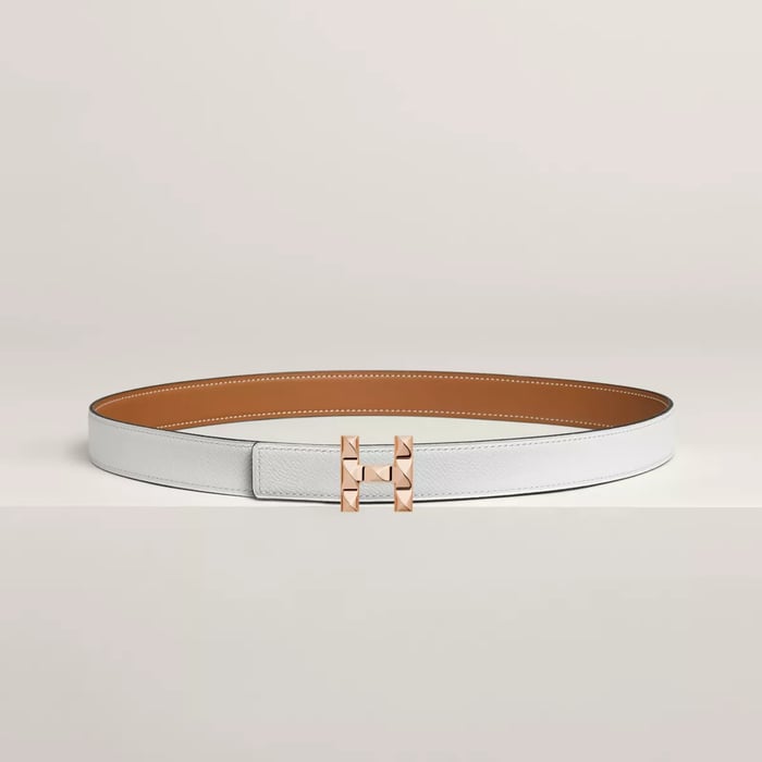 H Infini Belt Buckle & Reversible Leather Strap 24 MM