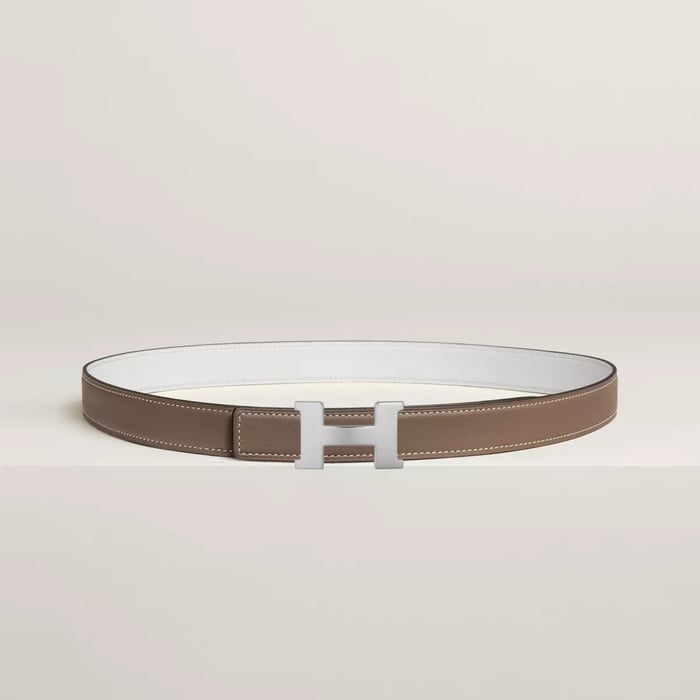 Mini Constance belt buckle & Reversible leather strap 24 mm