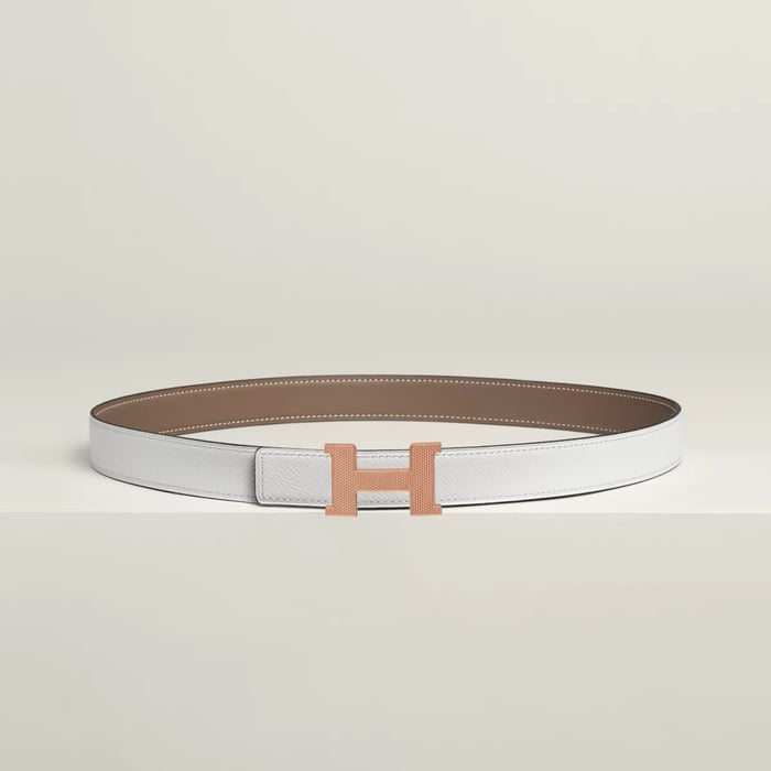 Mini Constance Guillochee Belt Buckle & Reversible Leather Strap 24 MM